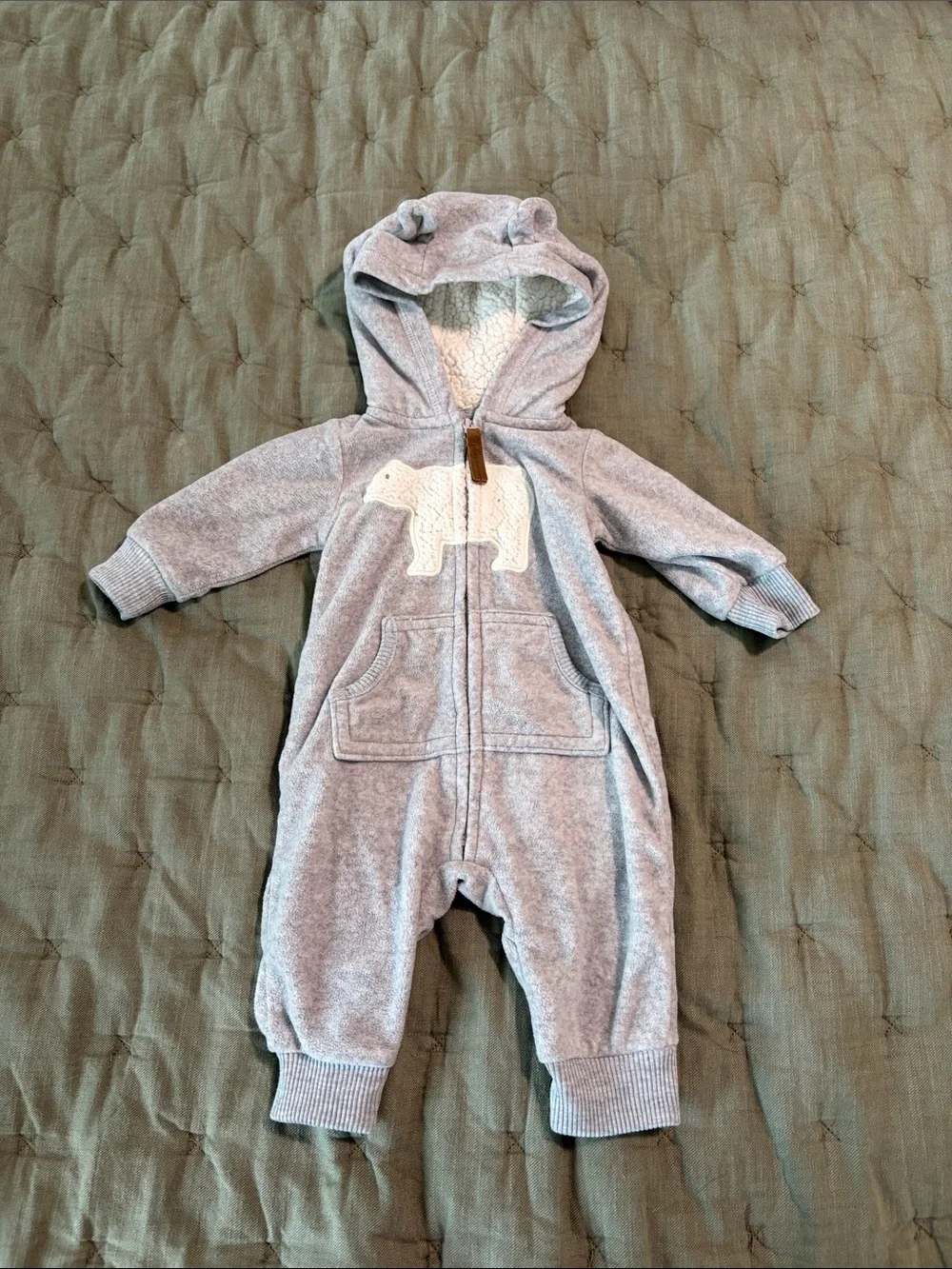 Baby Onesie - Hooded - 0-3 months.
